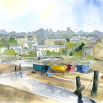 Noss Mayo Devon, Low Tide