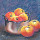 Apples and Copper | | 25 x 25cm | soft pastel on glasspaper Apples and Copper