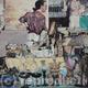 Evening market, Castelfidardo | £650 | 61 x 49cm | Watercolour on paper Evening market, Castelfidardo