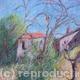 Summer Heat, Tuscany | £620 | 54 x 43cm | Crayon on paper Summer Heat, Tuscany