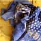 blue scarf