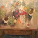 table with nasturtiums