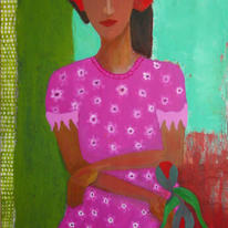 lady in fuccia