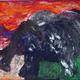 elephants | £400 | 40 x 50cm | oil and pigment on canvas elephants