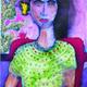 woman in green