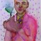 man with a flower