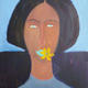 lady with flower