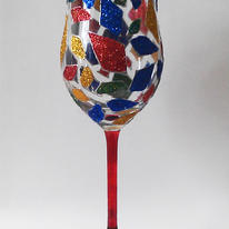 Harlequin Design Wine Glass