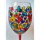 Artist Hand Painted Glass with Topsy Turvy Heart Design