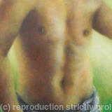 YOUNG MALE TORSO - Dry-brush acrylic with matt medium - no water used