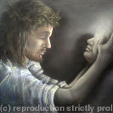 JESUS - HEALING HANDS - Conté Crayons