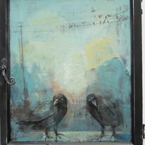 crows ( a view through the window )