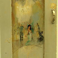the round table party on a door