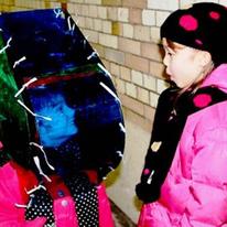 tunnel intervention children in hoods