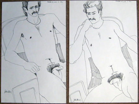 Two male nudes (sold as a pair)
