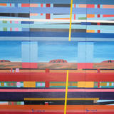 Abstract Uluru Triptych - Acrylic on board x 3