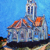 Church at Auvers after Van Gogh
