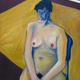 Nude with yellow carpet