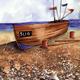 Boat on a shingle beach