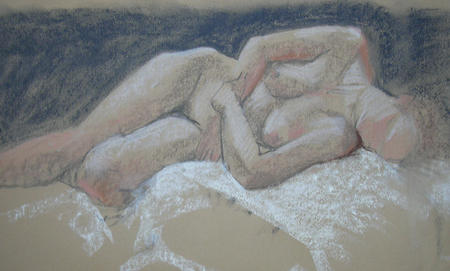 Angular reclining nude