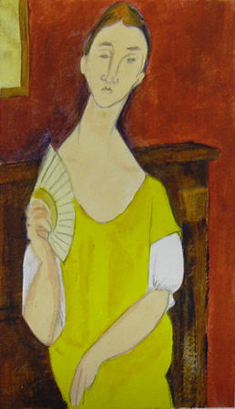 Fan Woman after Modigliani