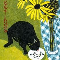Black cat greetings