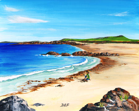 Boy on the beach, Iona