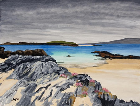 Grey skies, North End Iona