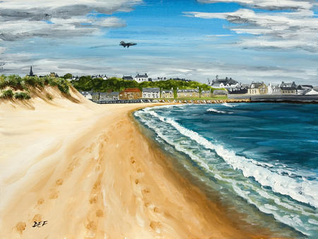 Low flying over Lossiemouth East Beach