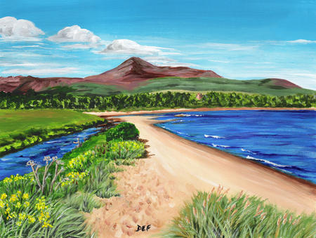 Goatfell from Brodick Beach, Arran