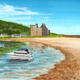 Boats by Lochranza Castle,…