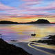 Iona Sunset from Fionnphort | (sold) | 45 x 35cm | Oil on deep edge box canvas Iona Sunset from Fionnphort