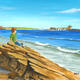 Looking out to sea,…