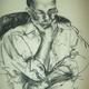 The Thinking Man | | 56 x 79cm | Charcoal - Black Frame The Thinking Man
