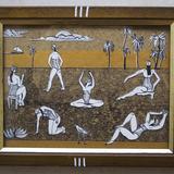 mind-and-soul - paper cuts, inks, varnish, frame