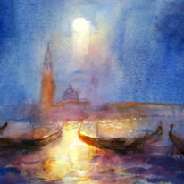 San Giorgio by moonlight (SOLD)