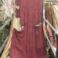C2708 Red Shredded Antique Brocade
