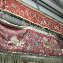 C2433  C2451 Red Silk Chinese Banners