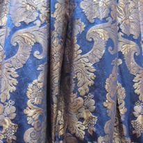 c9381 blue and gold metalic thread damask