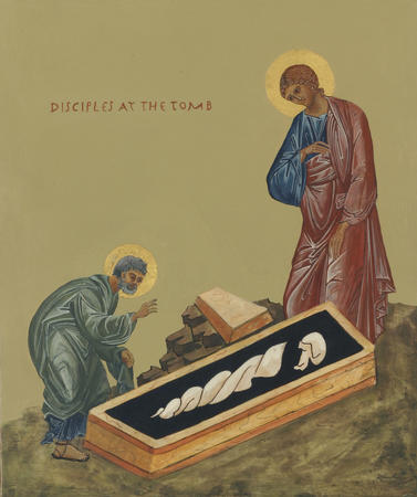 Disciples at the tomb