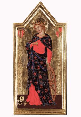 St Catherine - after 14th century Spanish portable icon