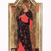 St Catherine - after 14th century Spanish portable icon