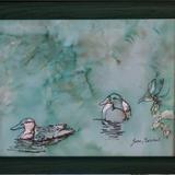 Jade Ducks - Watercolour sketch on heavy watecolour paper