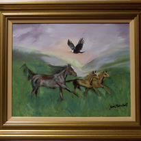 Spooked Highland Ponies