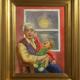 Old Man with Baby | | 24 x 5cm | Watercolour on heavy watecolour paper Old Man with Baby