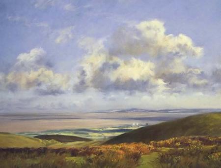 Bristol Channel from the Quantocks   8 x 6 in
