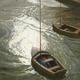 Dinghies on the Tide | £48 | 33 x 39cm | Giclee Print Dinghies on the Tide