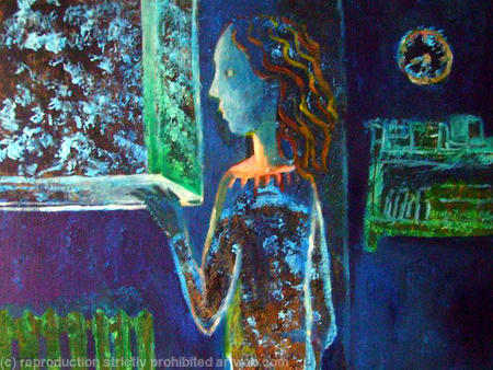 At the window
