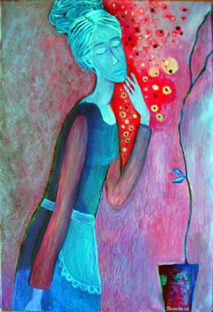 Lady with a flower