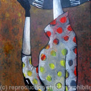 Lady with a hat-polka dot